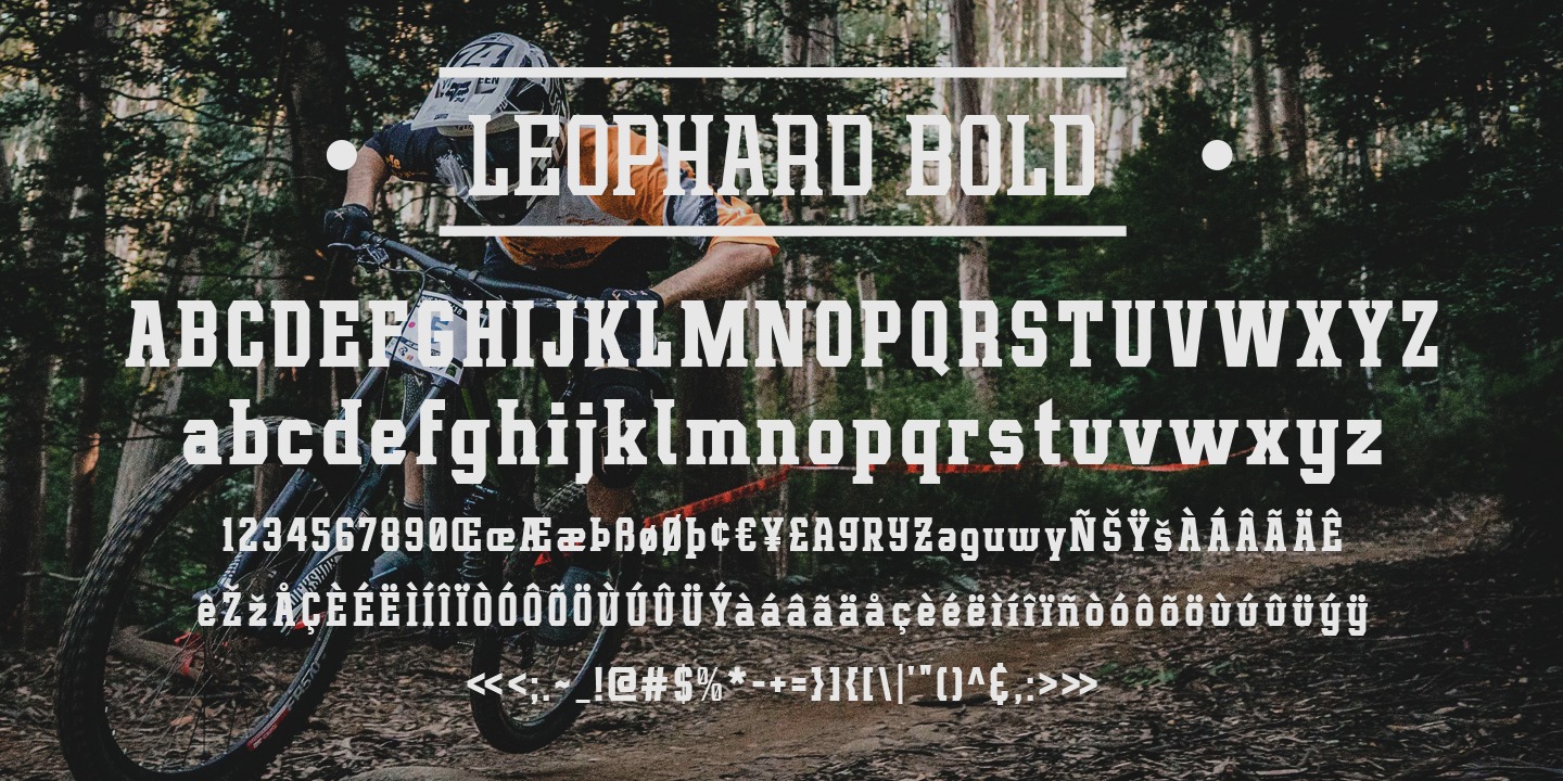 Пример шрифта Leophard Shadow